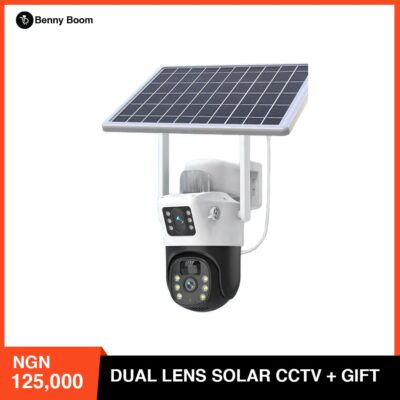 Dual Lens Solar Powered CCTV Camera